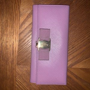 Salvatore Ferragamo Purple leather wallet purse